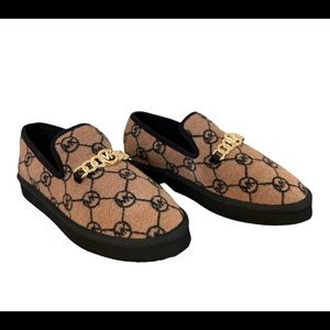 COPY - MICHAEL KORS Noa MK Logo Women's Slipper Faux Fur Pearl Black/Brown Mult…